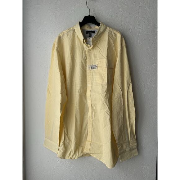Banana Republic Shirt Mens XXL Tall Soft Wash Button Up Oxford Cotton Yellow - Picture 2 of 9
